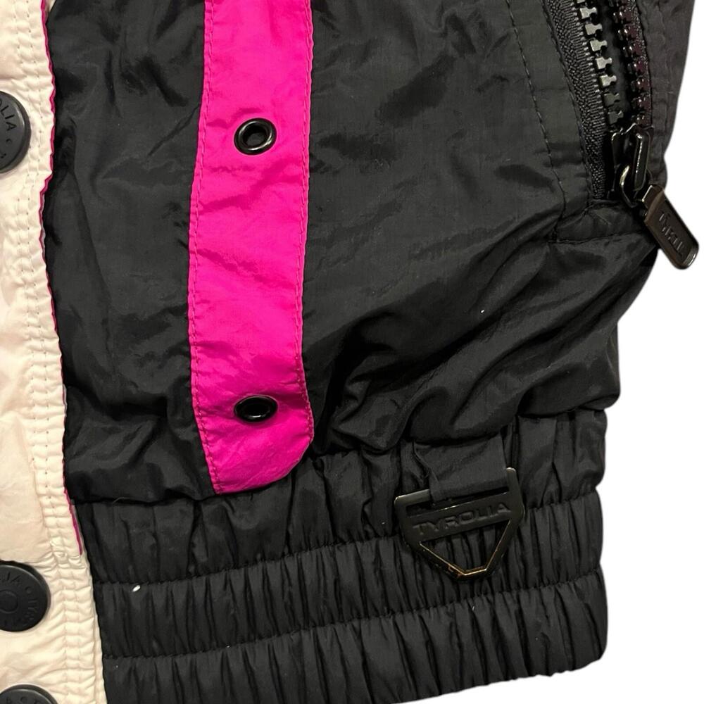 Vintage 80s 90s Women’s Tyrolia Pink Color Block Ski Jacket Coat Size 6 Retro - Picture 4 of 10